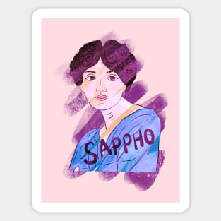 Sappho Greek statue illustration LGBTQI+ Sticker